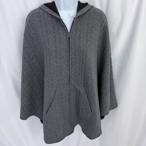 Le Moda Zip Up Sweater Poncho